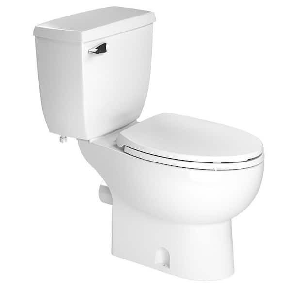 Saniflo 2-Piece 1.28 GPF Single Flush Elongated Toilet in White