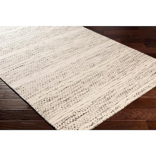Lawrence Cream/Black 3 ft. x 8 ft. Oriental Indoor Runner Area Rug
