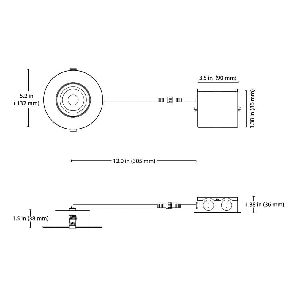 4-Inch Oil-Rubbed Bronze Adjustable LED Recessed Downlight
