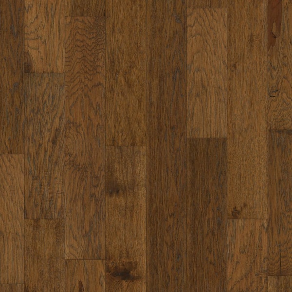 Shaw Take Home Sample - Western Hickory Espresso Click Hardwood Flooring - 5 in. x 8 in.