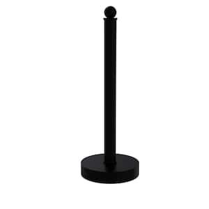 Contemporary Counter Top Kitchen Paper Towel Holder in Matte Black