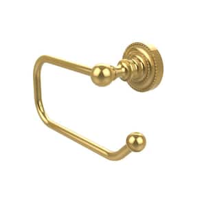 Dottingham Collection European Style Single Post Toilet Paper Holder in Polished Brass