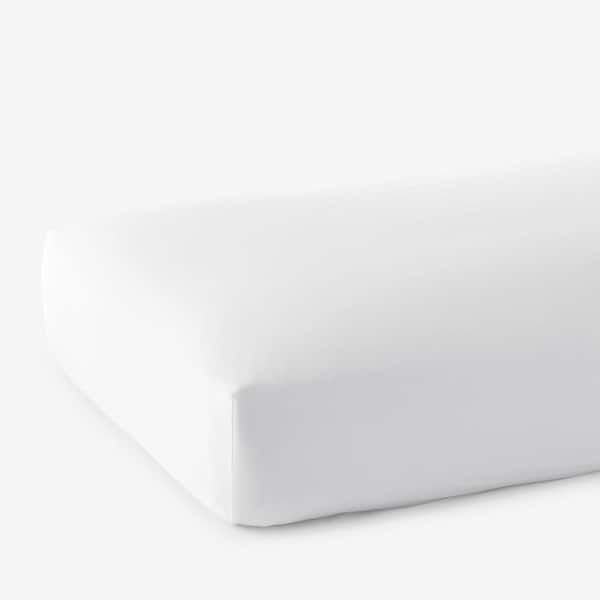 Legends Hotel White Supima Cotton 450-Thread Count Wrinkle-Free Sateen Twin XL Fitted Sheet