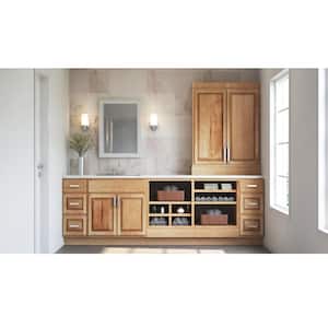 Hampton 30 in. W x 21 in. D x 34.5 in. H Assembled Bath Base Cabinet in Natural Hickory without Shelf