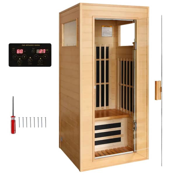 Cesicia 1-Person Sauna with 6 Carbon Heaters are Perfectly Positioned to Provide Stable Heat Throughout your body