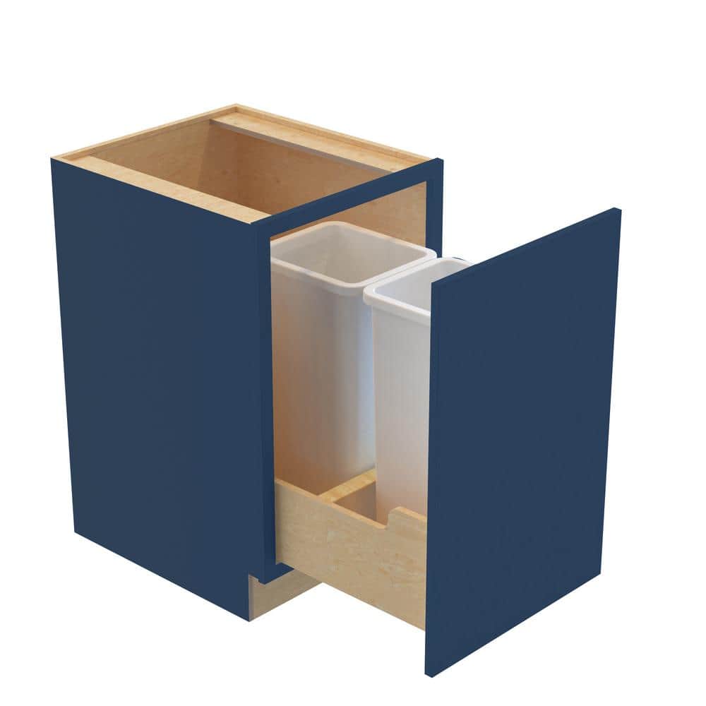 Hargrove 21 in. W x 24 in. D x 34.5 in. H Assembled Plywood Trash Can Kitch