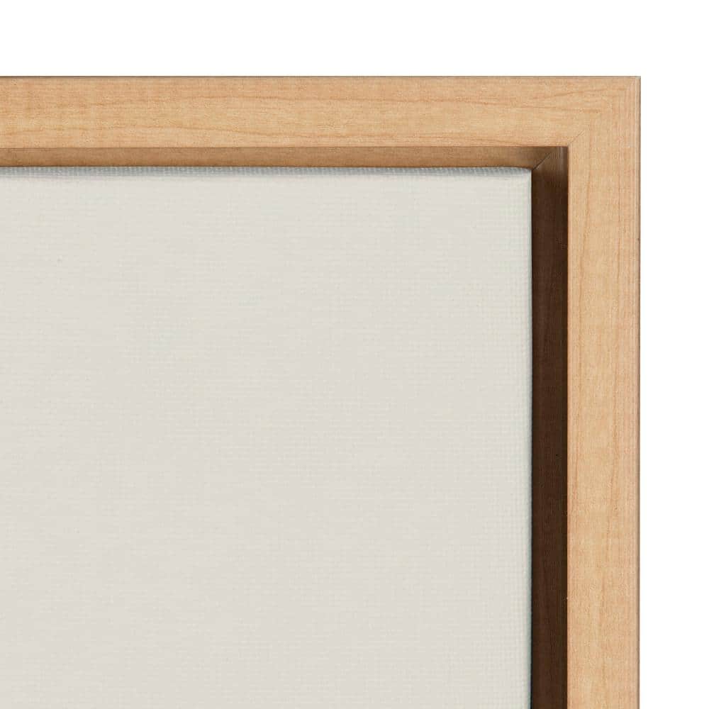 24" x 18" Multicolor Abstract Zebra Canvas Wall Art with Natural Frame