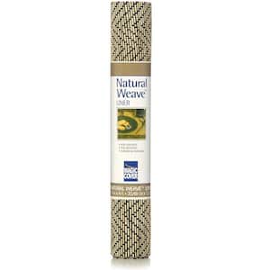 Natural Weave 12 in. x 4 ft. Black and Ivory Non-Adhesive Zig Zag Shelf Liner (Set of 6)
