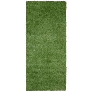 Evergreen Collection Waterproof Solid Indoor/Outdoor (2'7" x 28') 3 ft. x 28 ft. Green Artificial Grass Runner Rug