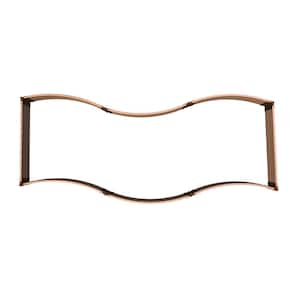 Tool-Free 4 ft. x 12 ft. x 5.5 in. Classic Sienna Lazy Curve Composite Raised Garden Bed - 1 in. Profile