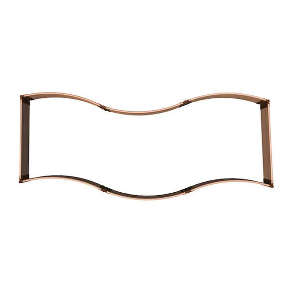Frame It All Tool-Free 4 ft. x 12 ft. x 5.5 in. Classic Sienna Lazy Curve Composite Raised Garden Bed - 1 in. Profile