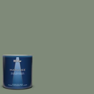 1 qt. #N400-5 Thai Basil One-Coat Hide Satin Enamel Interior Paint & Primer