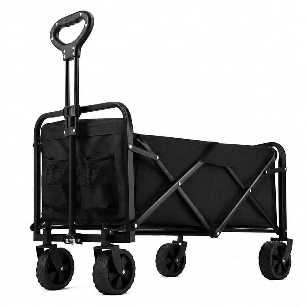 3.53 cu. ft. Alloy Steel Bin Material Garden Cart, Heavy Duty Collapsible Wagon with All-Terrain Wheels & Drink Holders price history on PriceWatchPro