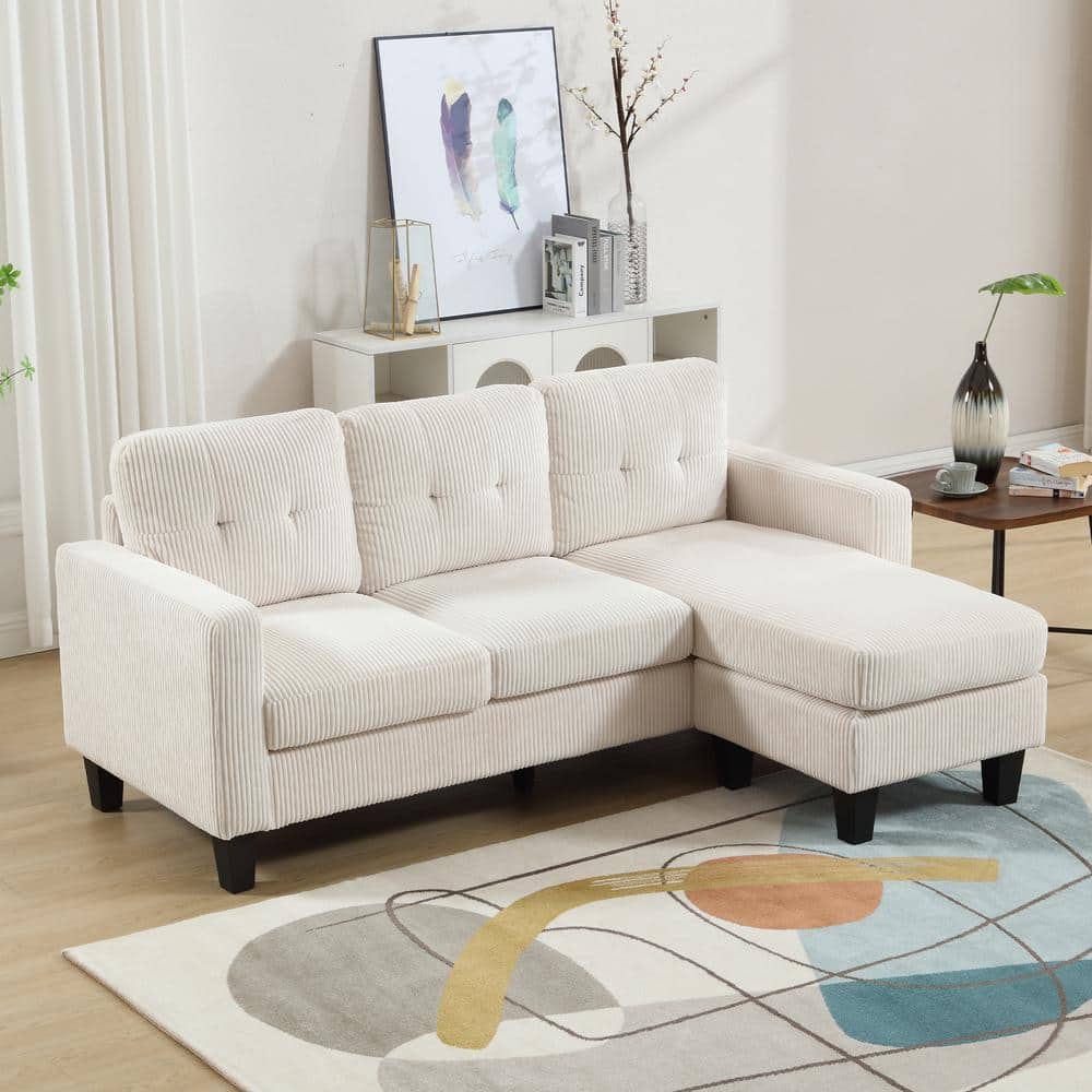 Outdoor Wood 2-Piece Patio Conversation Sectional Sofa Seating Set,L Shaped