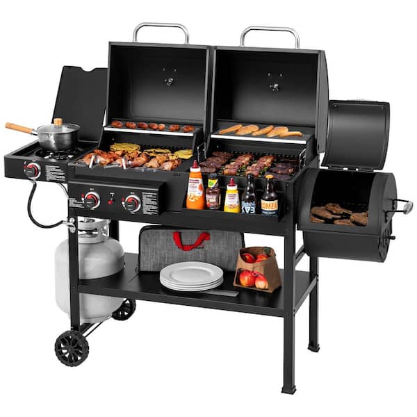 Royal Gourmet 2-Burner Propane Gas and Charcoal Combo Grill with