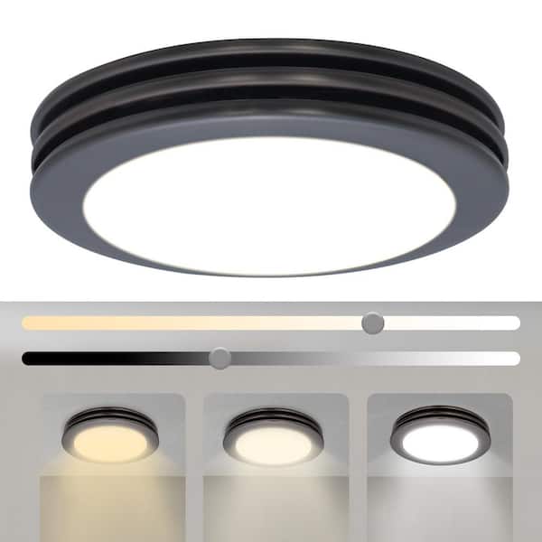 Akicon Bathroom Exhaust Fan Light, 80 CFM 2-Sones, 15-Watt Dimmable 3000K/4000K/5500K 3CCT LED Light(Oil Rubbed Bronze)