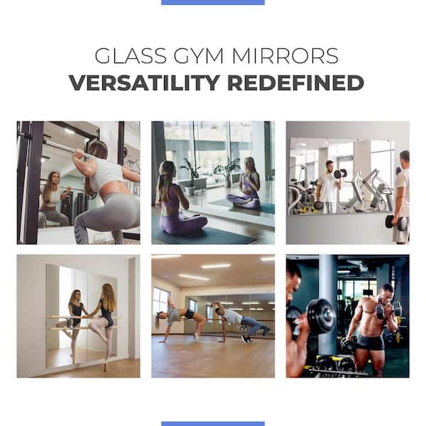 Fab Glass and Mirror HD Tempered Wall Mirror Kit For Gym And Dance Studio  48 X 60 Inches With Safety Backing GM48x60 - The Home Depot
