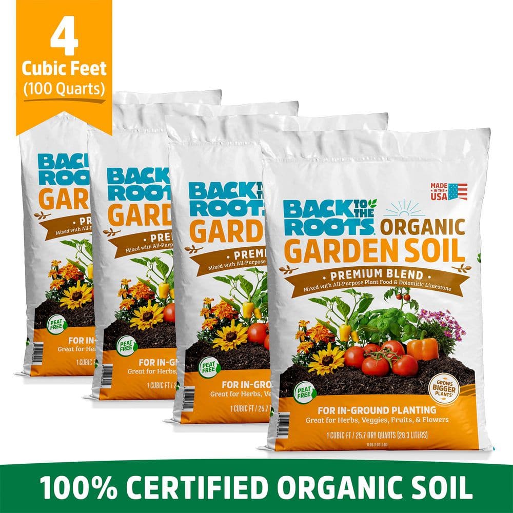 Soil（感謝）/4 Back to the Roots Organic Bulk Garden Soil 4-Pack (4 1 cu. ft