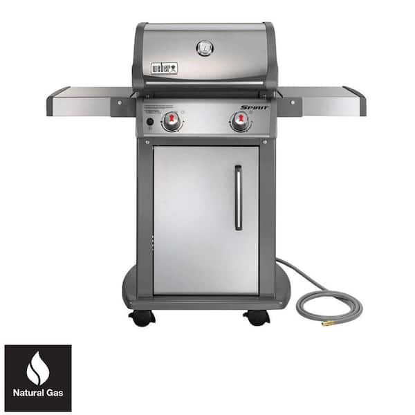 Weber Spirit S-210 2-Burner Natural Gas Grill in Stainless Steel with Built-In Thermometer