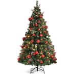 5 ft. Pre-Lit LED Hinged Artificial Christmas Tree with 150 Warm White Lights