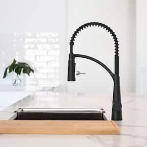 Brenner Commercial Style Single-Handle Pull-Down Sprayer Kitchen Faucet in Oil Rubbed Bronze