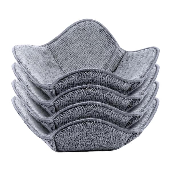 7 in. Microwave Bowl Cozy Holders for Hot Food Bouillon Cups Multipurpose Heat Proof Plate Holder, Gray (4-Pack)