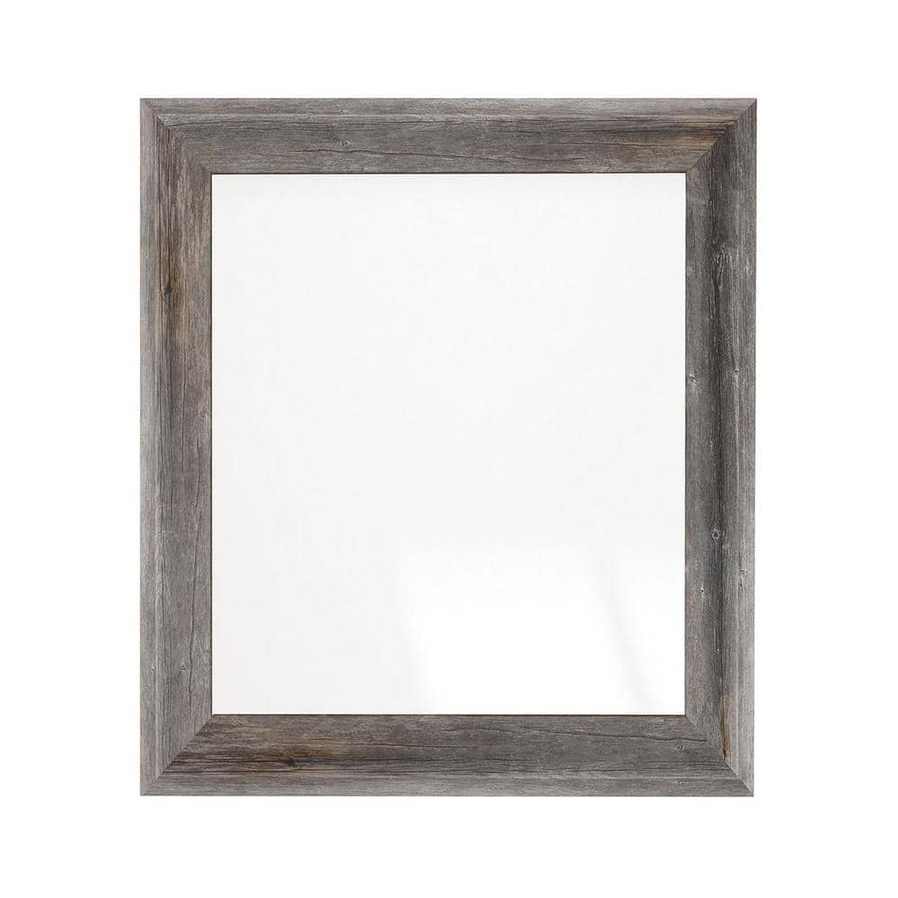 BrandtWorks 28 in. W x 33 in. H Americana Timber Rustic Sloped Wall Mirror 145M The Home Depot