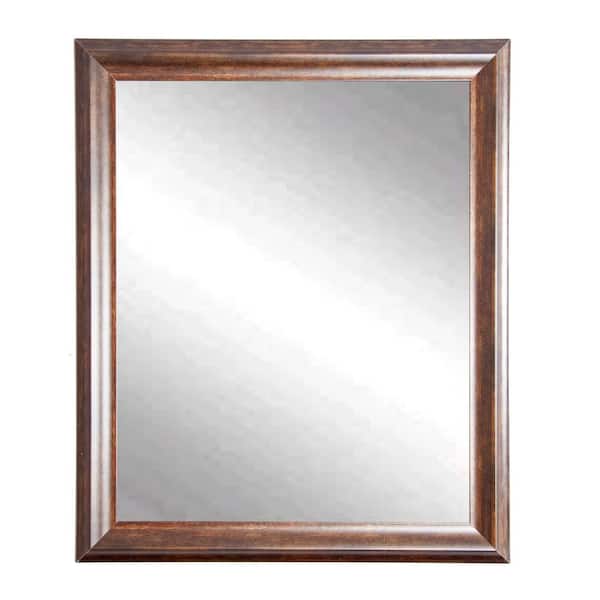 BrandtWorks Medium Rectangle Brown/Copper Classic Mirror (35 in. H x 31.5 in. W)