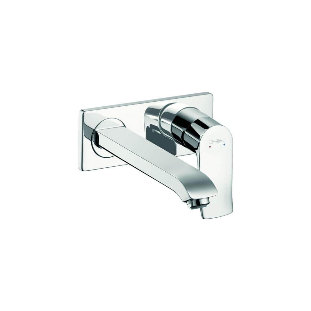 Chrome Wall Mounted Single Handle Bathroom Faucet