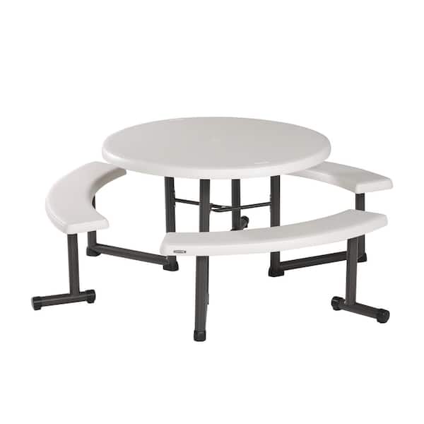 Round Folding Picnic Table, Round Plastic Folding Table Home Depot