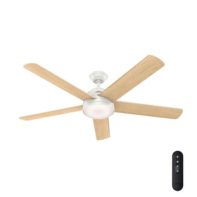 Romulus 60 in. Integrated LED Indoor Fresh White Smart Ceiling Fan with Light Kit and Remote