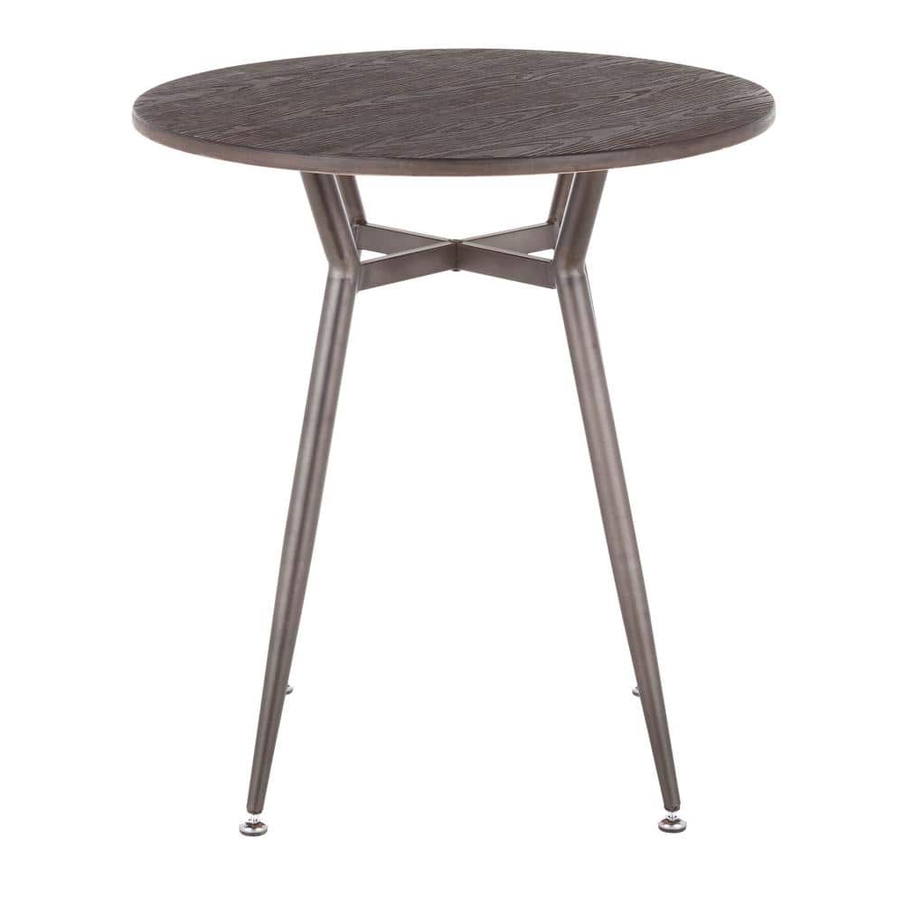 Clara Round Reclaimed Wood Industrial Dining Table