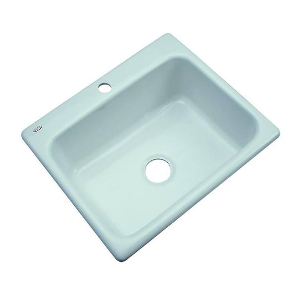Thermocast Inverness Drop-In Acrylic 25 in. 1-Hole Single Bowl Kitchen Sink in Seafoam Green