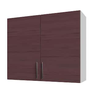 Miami Mahogany Matte 36 in. x 12 in. x 30 in. Flat Panel Stock Assembled Wall Kitchen Cabinet