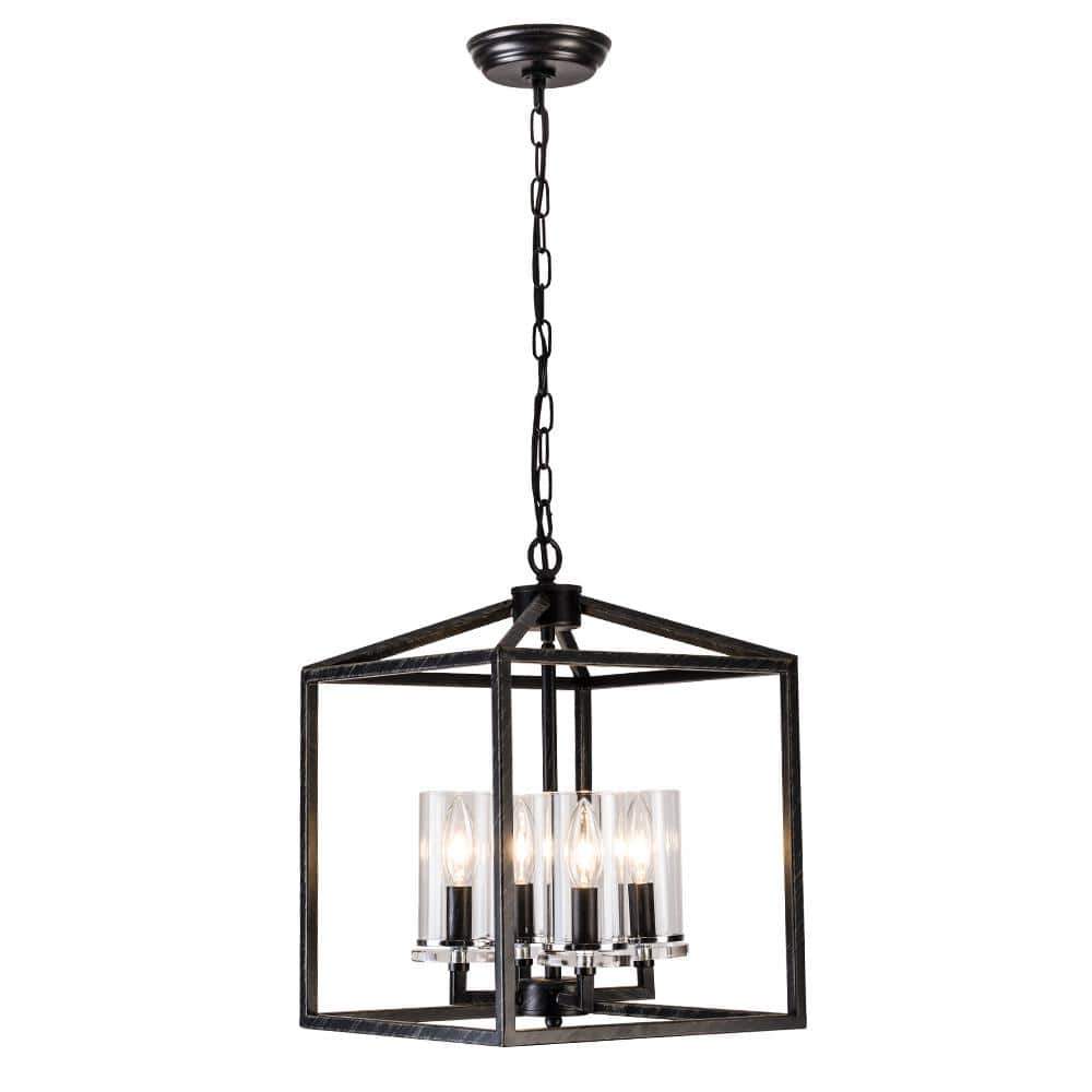 Reviews for Maxax Springfield 4-Light Black Lantern Square/Rectangle ...