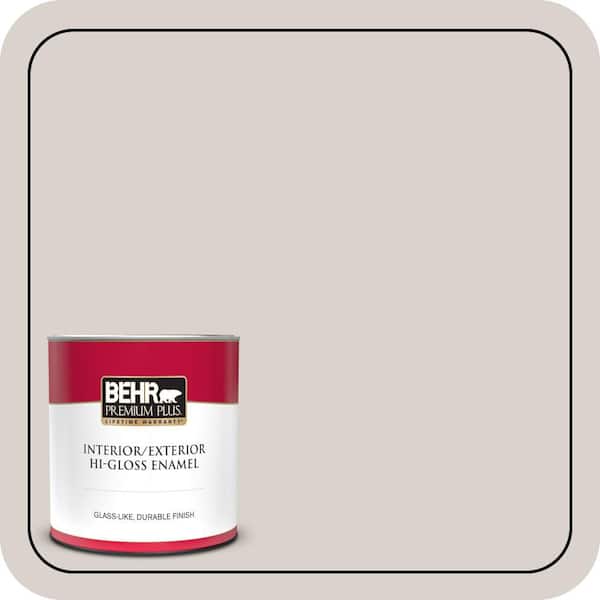 BEHR PREMIUM PLUS 1 qt. #PWN-72 Baked Biscotti Hi-Gloss Enamel Interior/Exterior Paint & Primer