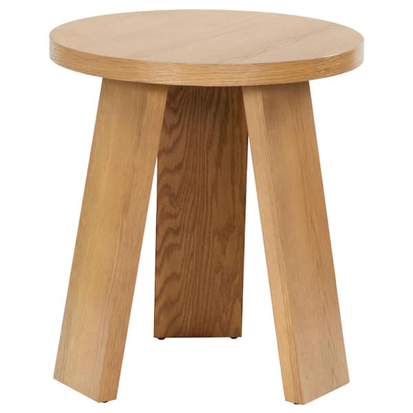 SAFAVIEH Julianna 20 in. Natural Round Wood End Table