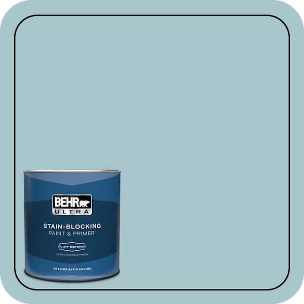 BEHR ULTRA 1 qt. #S450-3 Spring Storm Extra Durable Satin Enamel Interior Paint & Primer