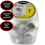 1 in. PVC Sch 40 90-Degree Elbow Pro Pack (15-Pack)