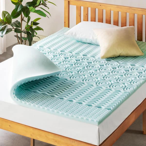 best price mattress 1.5 in. King 5-Zone Cooling Gel Memory Foam Mattress Topper