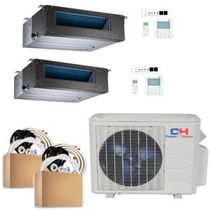 Sophia 27,000 BTU 2.5 Ton 22 SEER 2-Duct Multi-Zone Ductless Mini Split Air Conditioner with Heat Pump 230-Volt