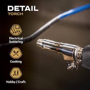 Butane Detail Torch with Soldering Tip, Trigger Ignition and Flame Lock