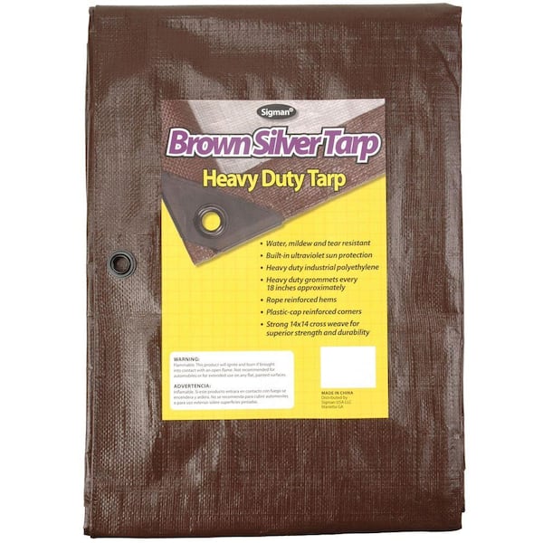 30 ft. x 30 ft. Brown Silver Heavy Duty Tarp