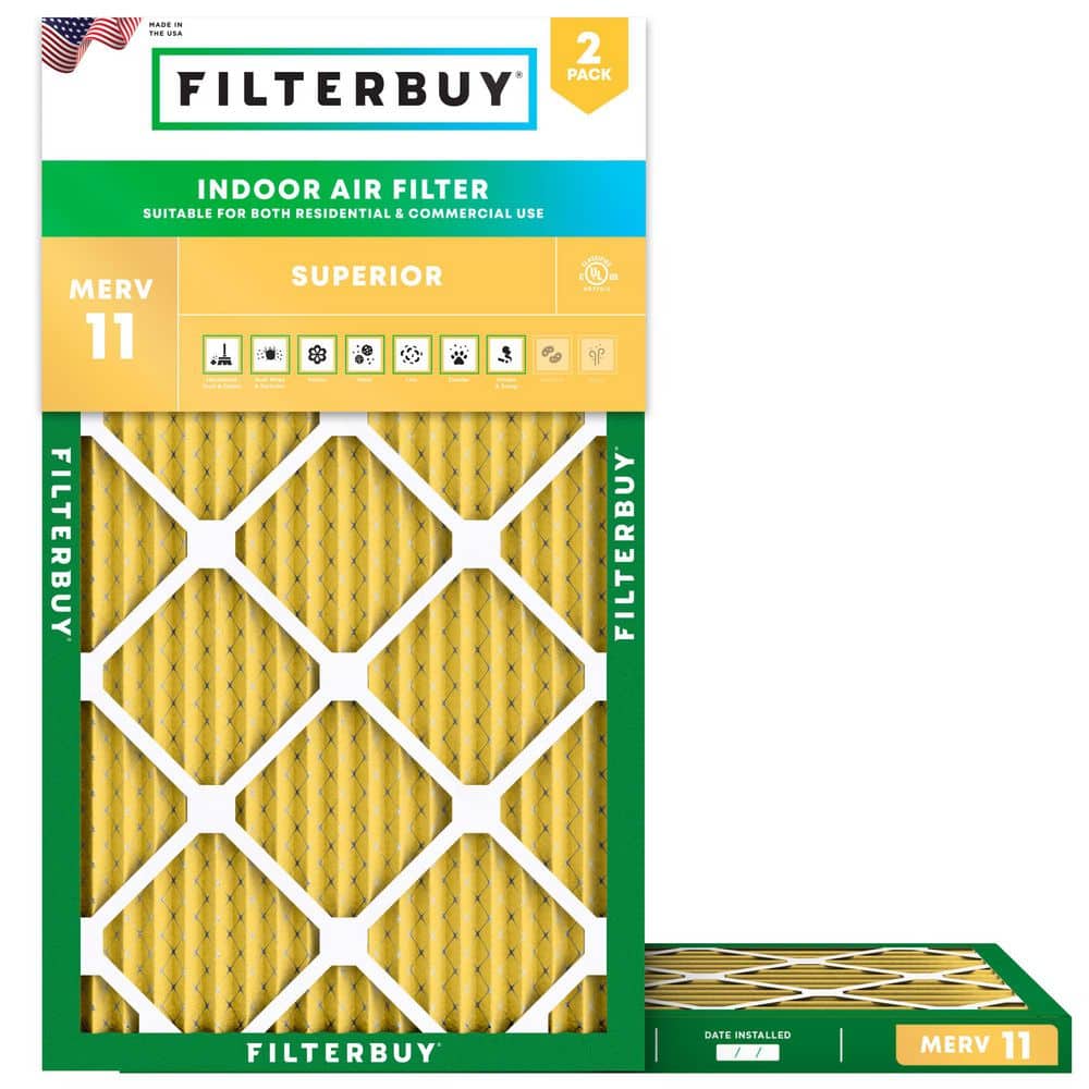 12.5 in. x 21 in. x 1 in. MERV 11 (FPR 7) Allergen Defense Pleated HVAC AC Furnace Air Filters Replacement (2-Pack) price history on PriceWatchPro