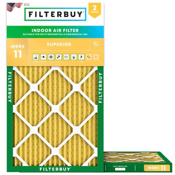 17 in. x 25 in. x 1 in. MERV 11 (FPR 7) Allergen Defense Pleated HVAC AC Furnace Air Filters Replacement (2-Pack)