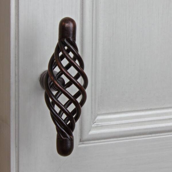 GlideRite 3" Spacing Twisted Birdcage Cabinet Pull Oil Rubbed Bronze 3021-ORB-1 