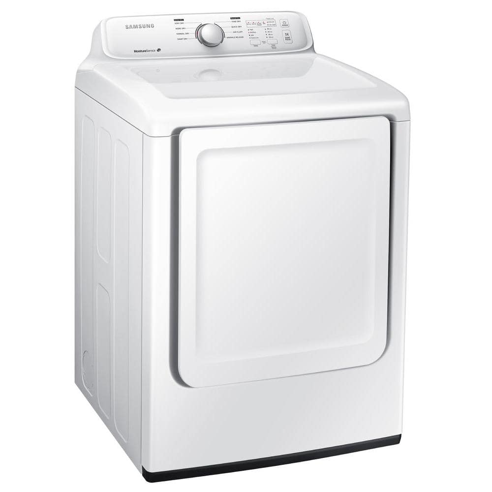 7.2 cu. ft. White Electric Dryer with Sensor Dry and Moisture Sensing