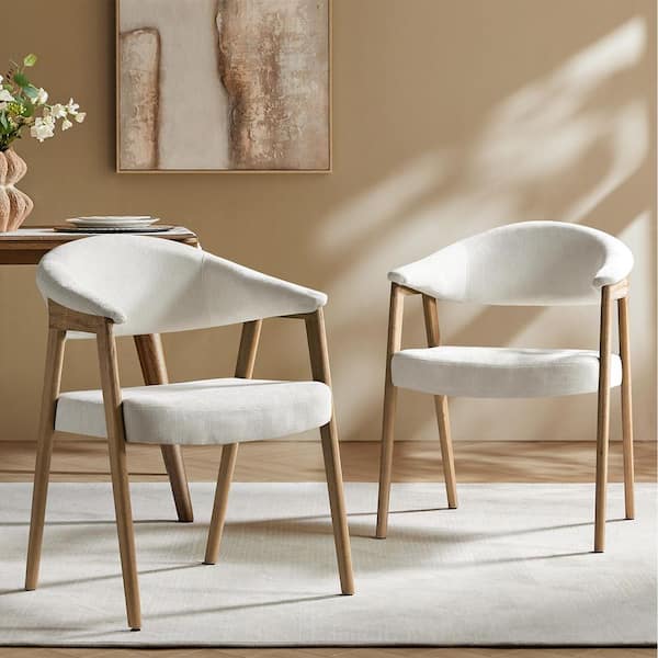 JAYDEN CREATION Elisa Ivory Polyester Mid-Century Modern Dinning