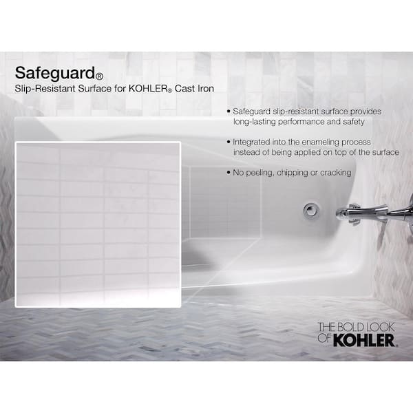 KOHLER - Highbridge 60 in. x 32 in. Rectangular Soaking Bathtub with Right-Hand Drain in White
