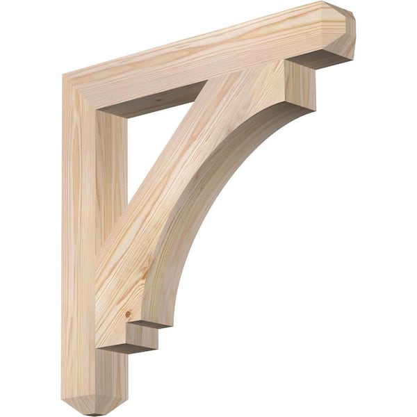 Ekena Millwork 3.5 in. x 26 in. x 26 in. Douglas Fir Imperial Craftsman Smooth Bracket